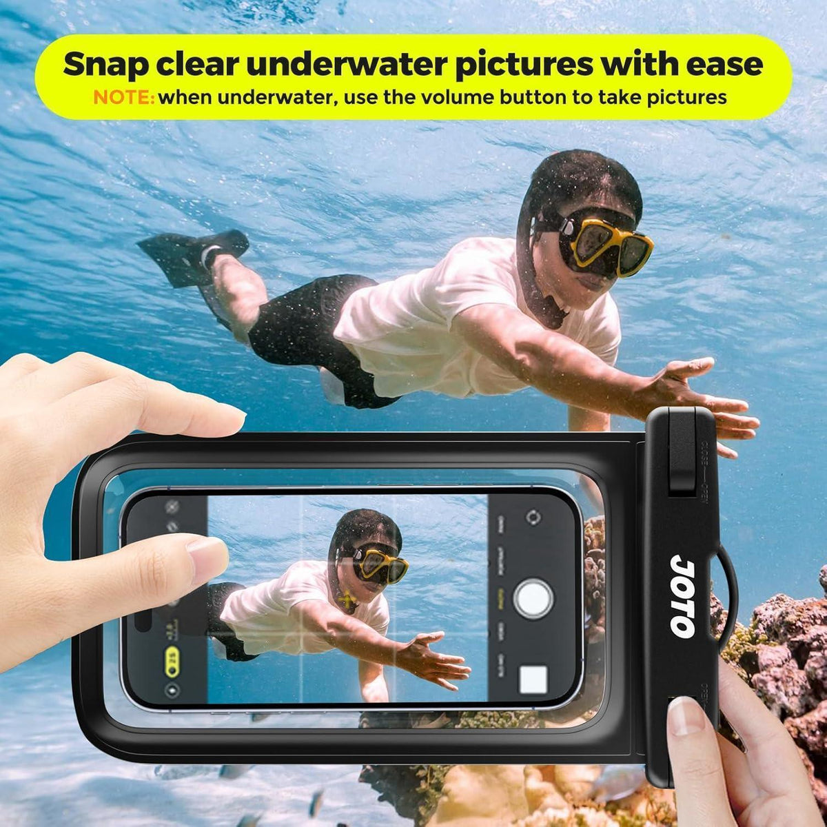 Wasserdichte Handyhülle bis 7 Zoll, Schwarz