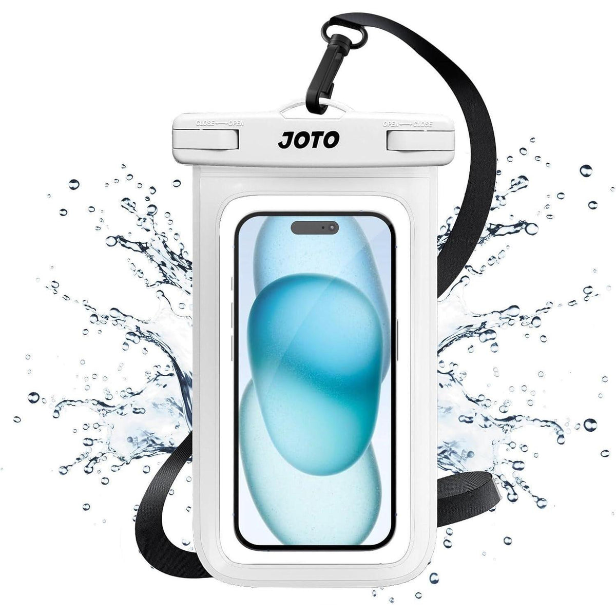 Wasserdichte Handyhülle bis 7 Zoll, IPX8 zertifiziert, Weiß