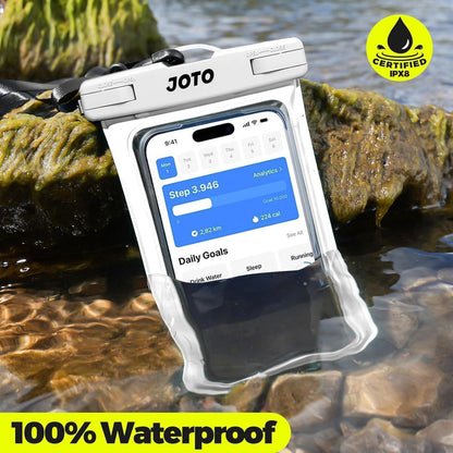 Wasserdichte Handyhülle bis 7 Zoll, IPX8 zertifiziert, Weiß