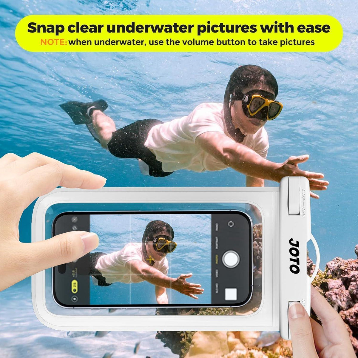 Wasserdichte Handyhülle bis 7 Zoll, IPX8 zertifiziert, Weiß