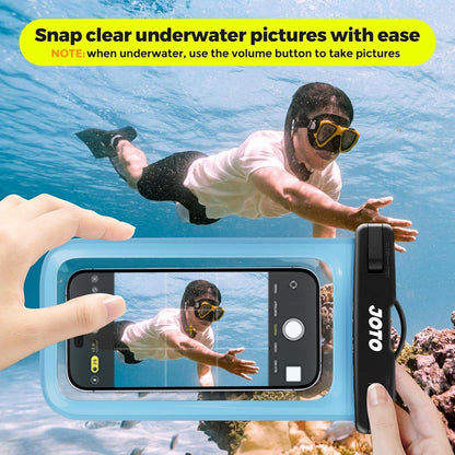 Wasserdichte Handyhülle für Smartphones bis 7 Zoll, Blau