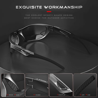 ATTCL Herren Sonnenbrille Polarisiert Sport Golf Running Leichtgewicht UV-Schutz