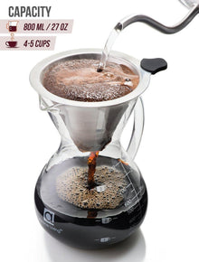 SultryBrew Pour Over Kaffeebereiter Glaskaraffe