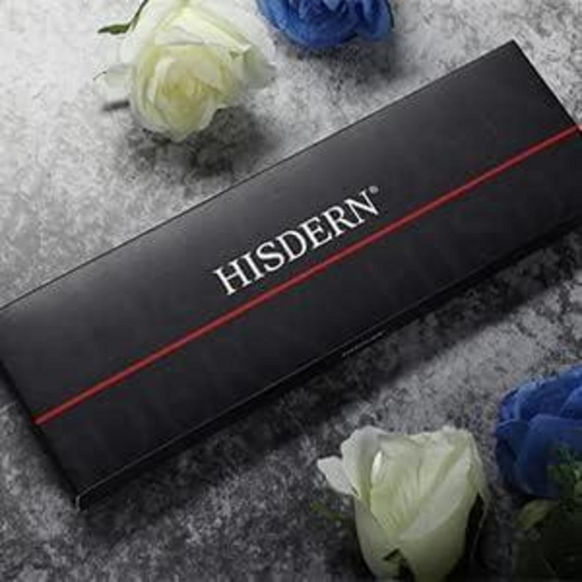 Herren Krawatten-Set mit Einstecktuch, Braun