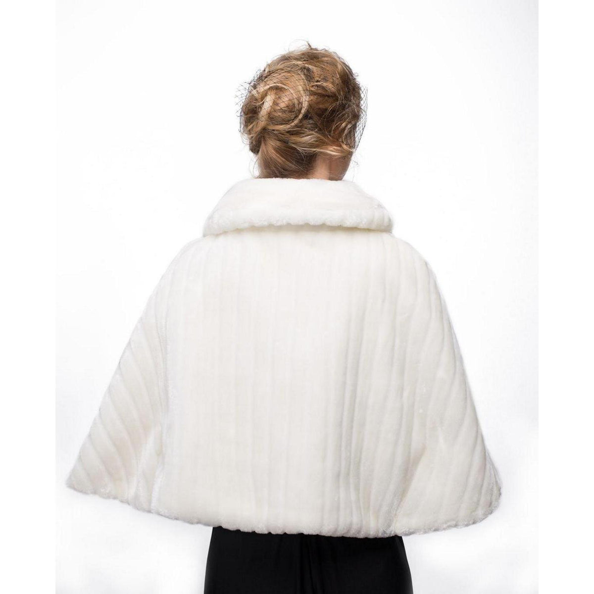 Kunstpelz Bolero Schal Stola für Braut Hochzeit Winter