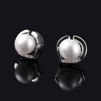 B.Catcher Perlen Ohrringe Damen 925 Sterling Silber
