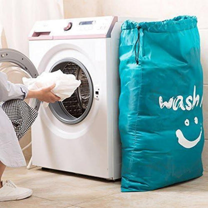 Wäschesack Reise faltbar – 120L Wäschebeutel Blau