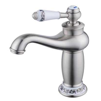 Einhebel-Waschtischarmatur gebürstetes Nickel