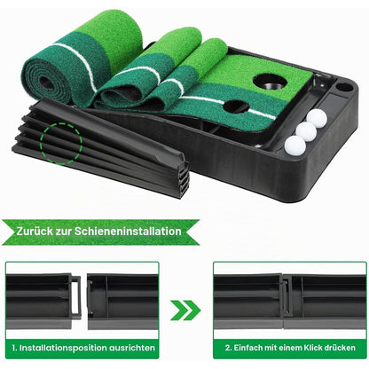 Golf Putting Matte mit automatischer Ballrückgabe