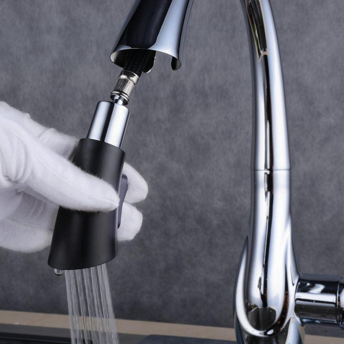 Chrom Küchenarmatur mit Ausziehbarer Brause