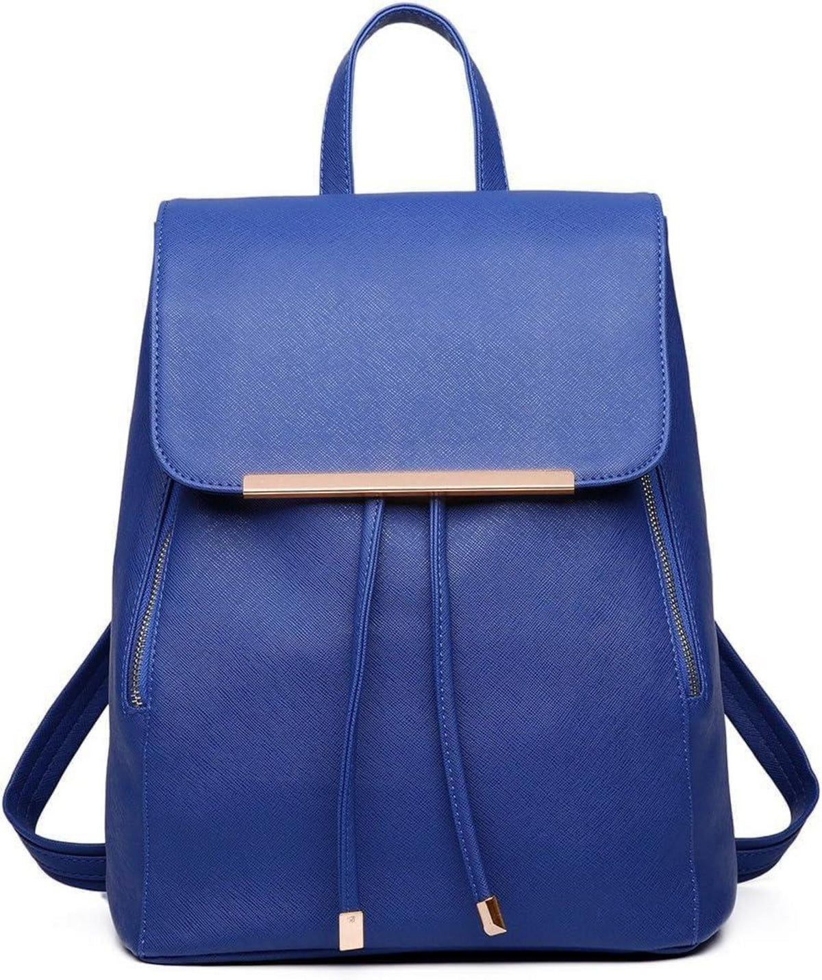 Damen Kunstleder Elegant Rolltop Tunnelzug Cityrucksack