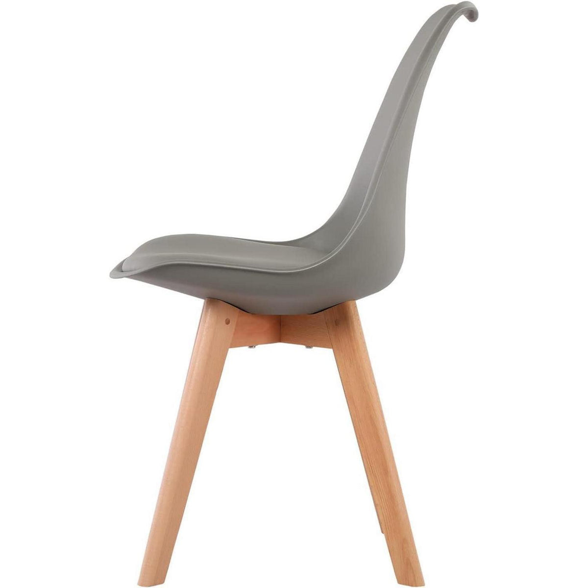 EGGREE Esszimmerstühle Set 4er - Skandinavisches Design, Grau