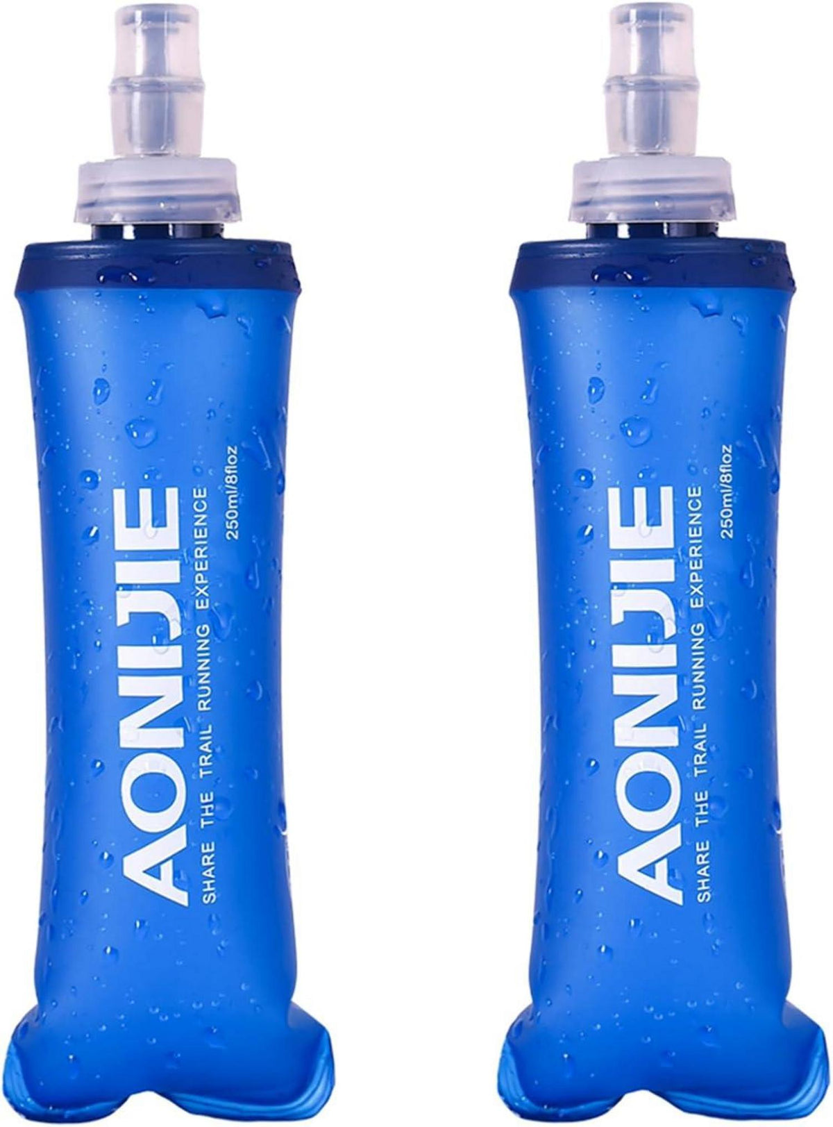 Faltbare TPU Soft Flask Trinkflasche Sport BPA-frei 250ml 2 Stück
