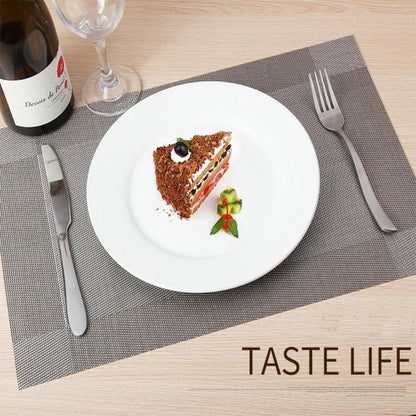 6er Set Platzsets Grau 30x45cm PVC Abwaschbar Hitzebeständig