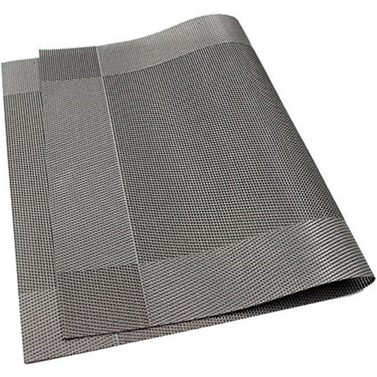 6er Set Platzsets Grau 30x45cm PVC Abwaschbar Hitzebeständig