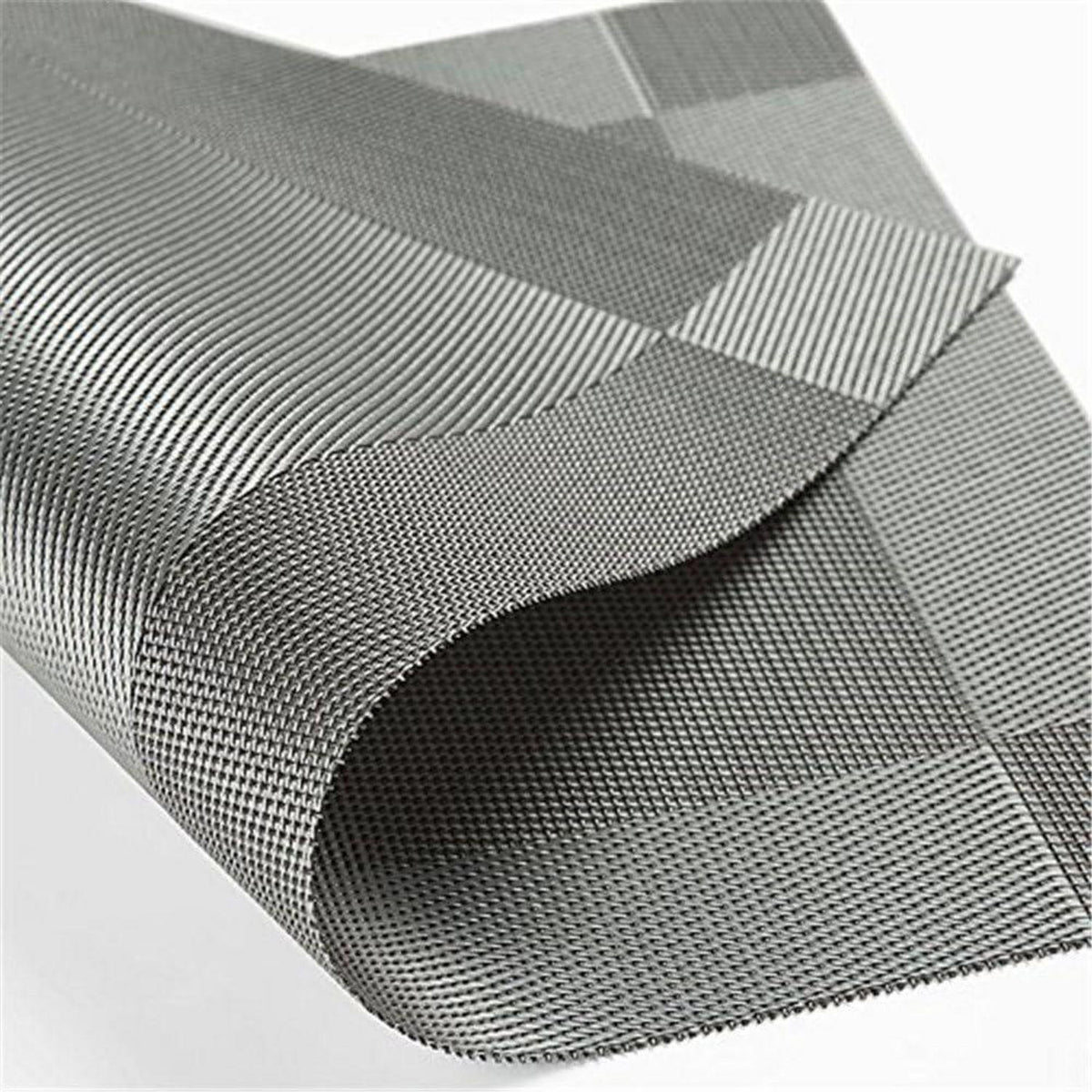 6er Set Platzsets Grau 30x45cm PVC Abwaschbar Hitzebeständig