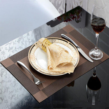 Platzsets 6er Set PVC 30x45cm Braun Hitzebeständig Abwaschbar