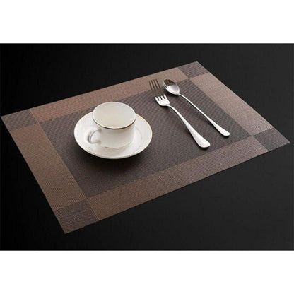 Platzsets 6er Set PVC 30x45cm Braun Hitzebeständig Abwaschbar