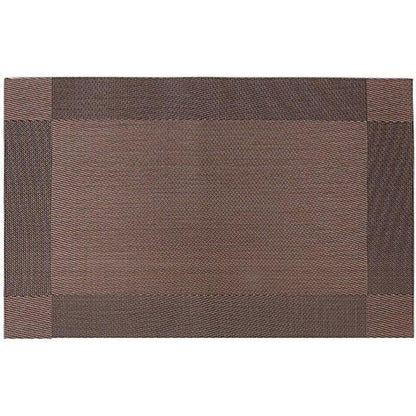 Platzsets 6er Set PVC 30x45cm Braun Hitzebeständig Abwaschbar