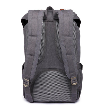 Unisex Tagesrucksack Grau – Vielseitiger Canvas Rucksack 45x27x17cm