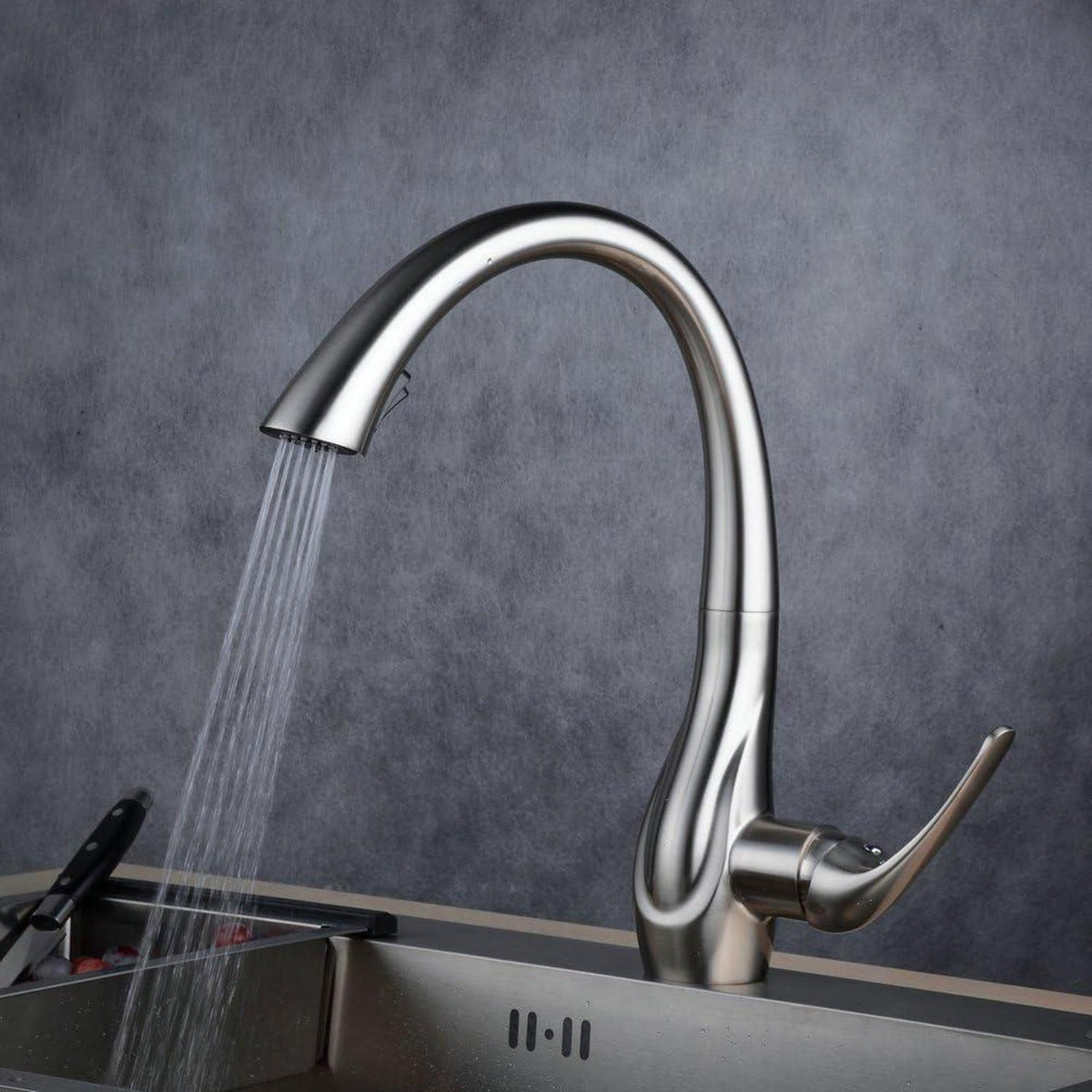 Drehbarer Küchenwasserhahn mit Ausziehbarer Brausearmatur