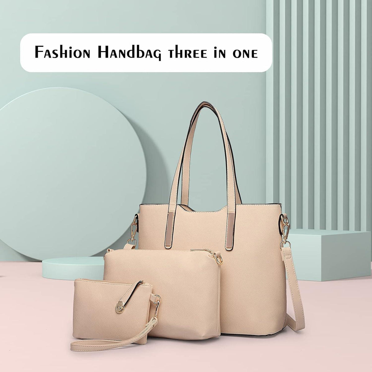 Miss Lulu Handtasche Damen Schultertasche Tote Bag Set 3-teilig