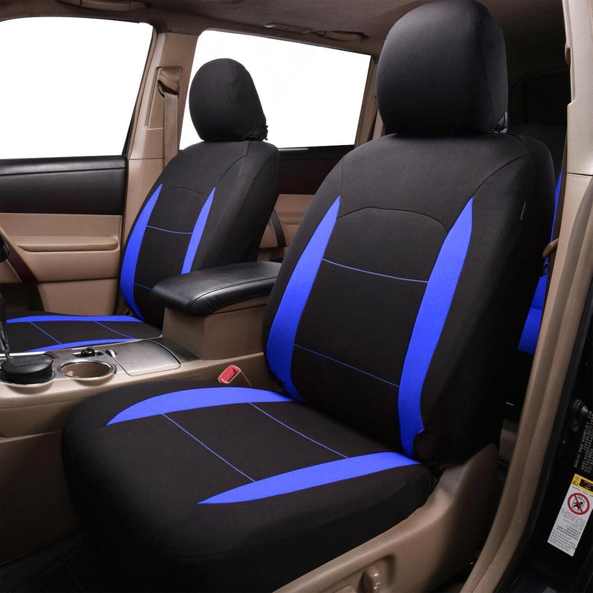 Sitzbezüge Auto Universal Set Blau Schwarz 5-teilig