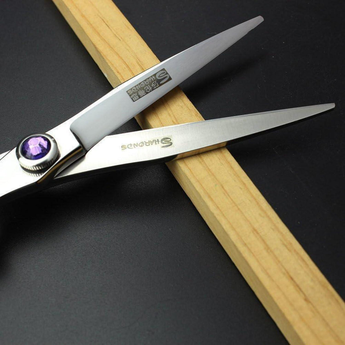 6 Zoll Friseurschere Set - Violett & Dünnschere - Japan Edelstahl