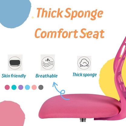 Homy Casa Verstellbarer Ergonomischer Bürostuhl Blau