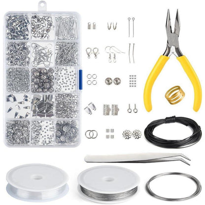 Schmuckherstellung Kit mit Zangen und Zubehör in Plastikbox