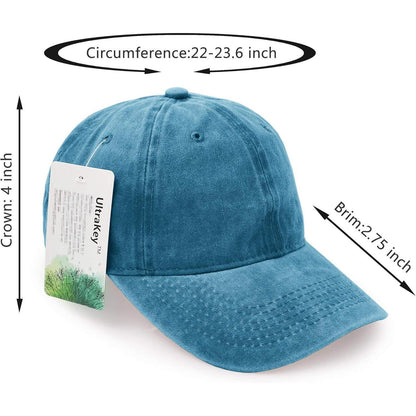 Verstellbare Baumwoll Baseballmütze Blau – Outdoor Sonnenhut