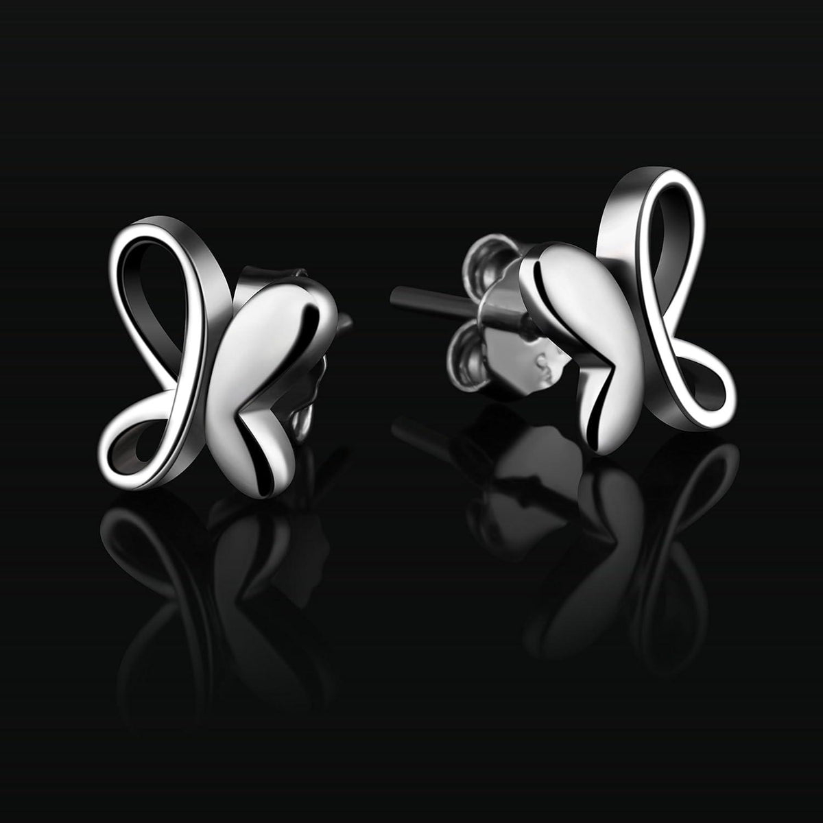 B.Catcher Damen Ohrringe 925er Silber Ohrstecker Zirkonia
