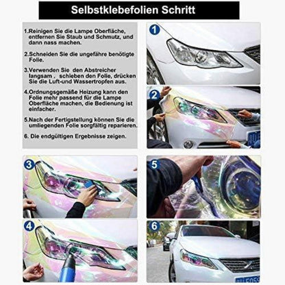 Auto Scheinwerfer Folie Schwarz 200x30cm