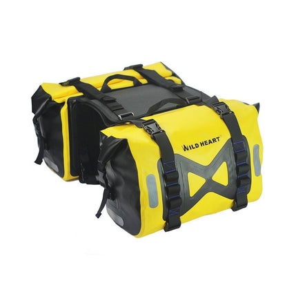 Wasserdichte Motorrad Satteltasche 50L Gelb mit Reflektoren