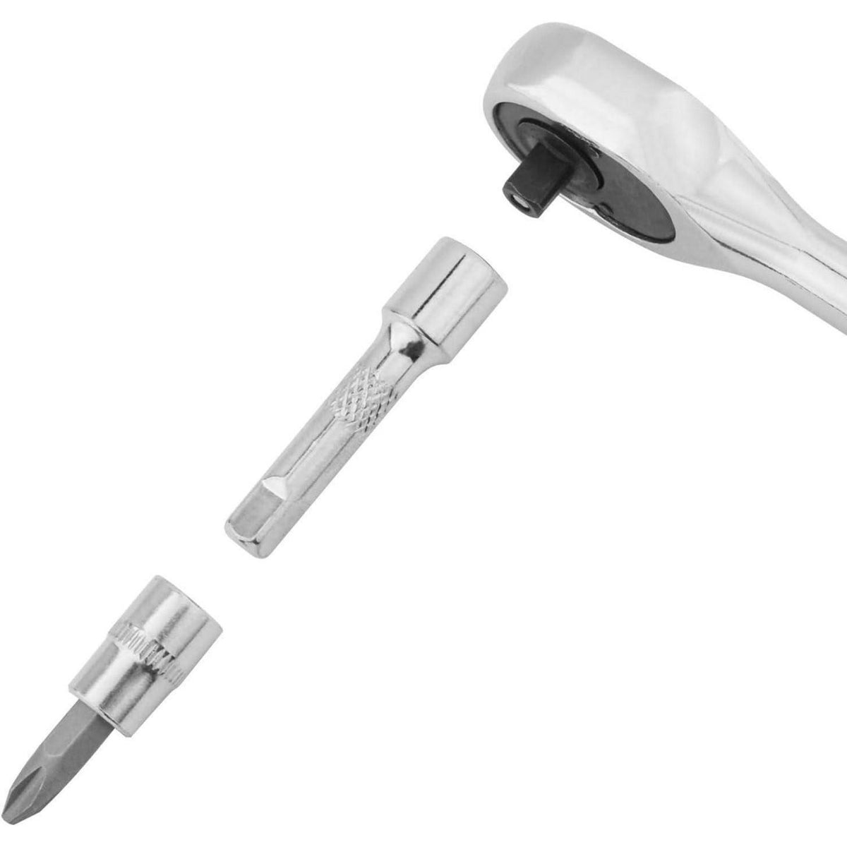 46-teiliger Steckschlüsselsatz mit 1/4" Ratschenschlüssel und Zubehör