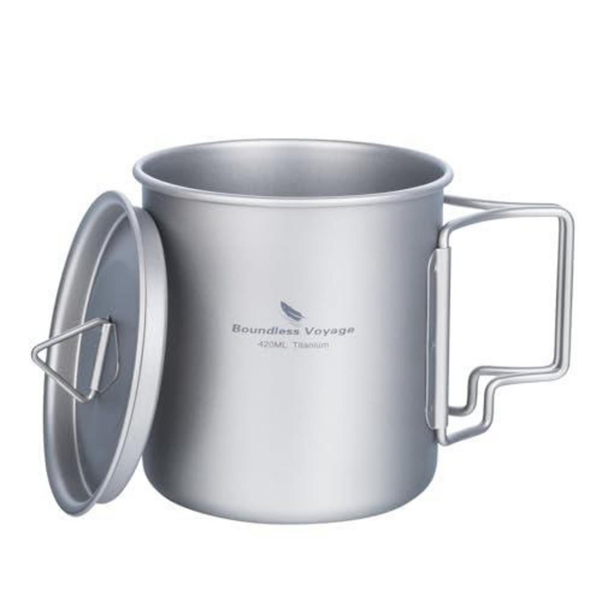 Titan Becher mit Deckel & Griff – Camping Tasse für Outdoor & Picknick
