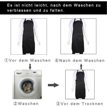 Verstellbare Kochschürze mit Tasche – Weiß XL