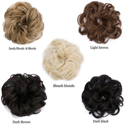 Voluminöser Haargummi Bleichblond - Haarverdichtung 30g