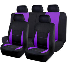 Flying Banner Sitzbezüge Auto Universal Set Lila/Schwarz 11 Teile