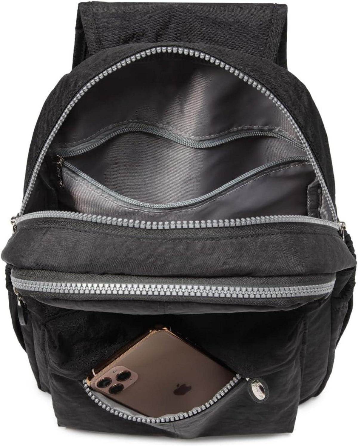 AOTIAN Kleiner Schwarz Rucksack Damen Mädchen Leicht 10L Tagesrucksack