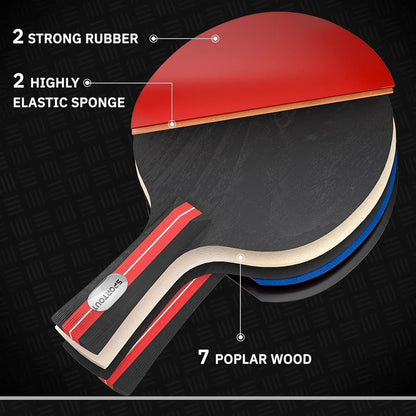 Tischtennisschläger Set Tischtennis Set 2 Schläger 3 Bälle