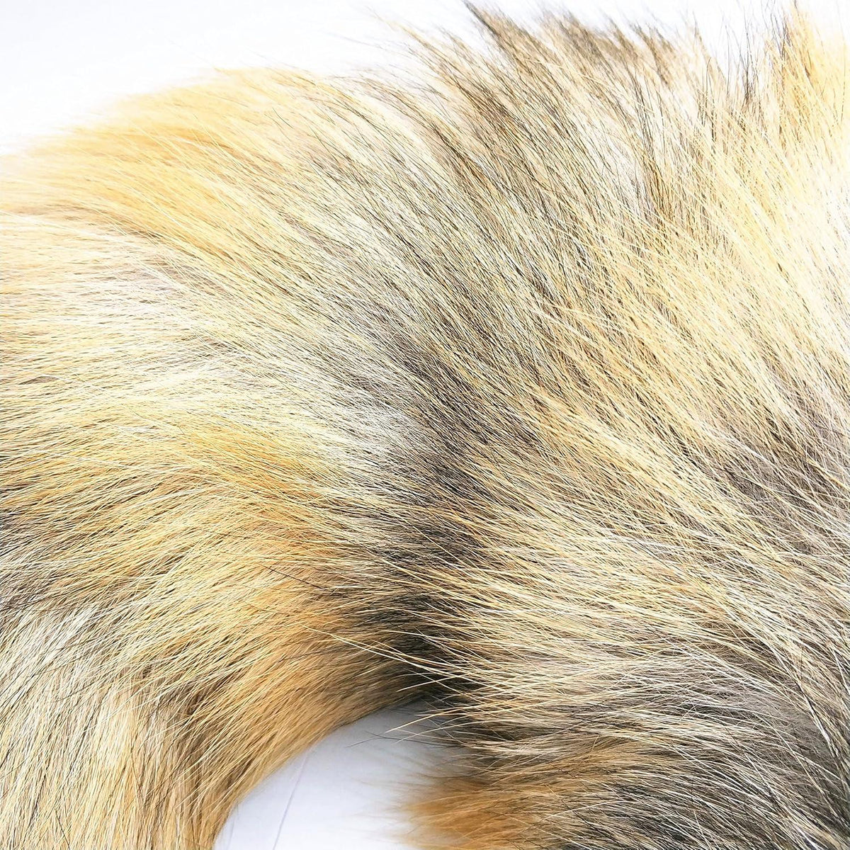 Fuchsschwanz Kunstfell Anhänger Prärie Groß 40cm Flaumig Tiger Muster