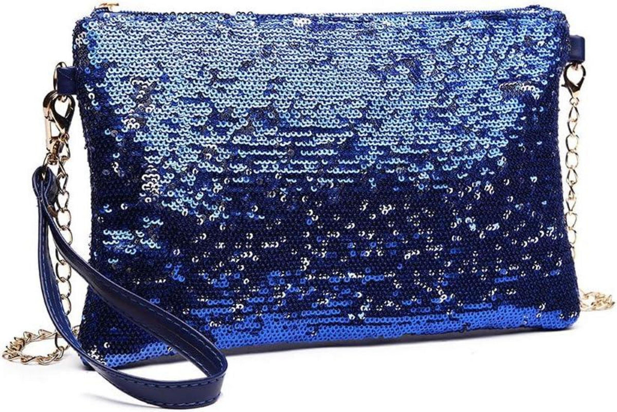 Miss Lulu Mini Pailletten Umhängetasche Damen Schultertasche