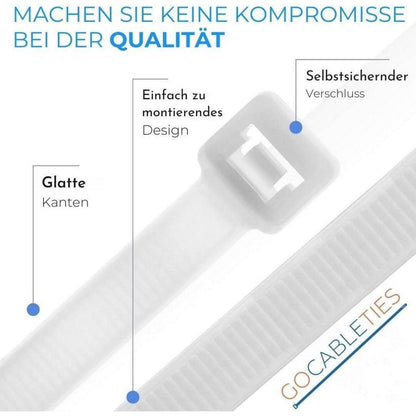 100 Kabelbinder Braun 150mm – Robust & UV Beständig