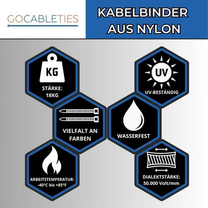 100 Kabelbinder Braun 150mm – Robust & UV Beständig