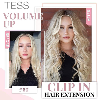Echthaar Clip-Ins Blond 55 cm – Remy Hair, Volle Länge