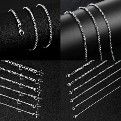 Edelstahl Seilkette 3mm Breite 60cm Länge für Damen und Herren