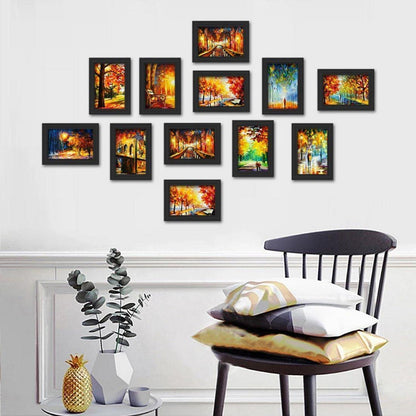 Fotorahmen Set Schwarz 10x15cm - Bilderrahmen für Fotos