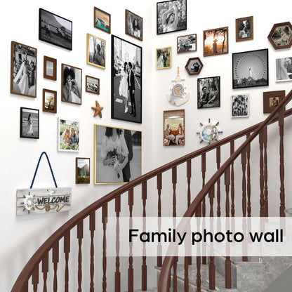 Fotorahmen Set Schwarz 10x15cm - Bilderrahmen für Fotos