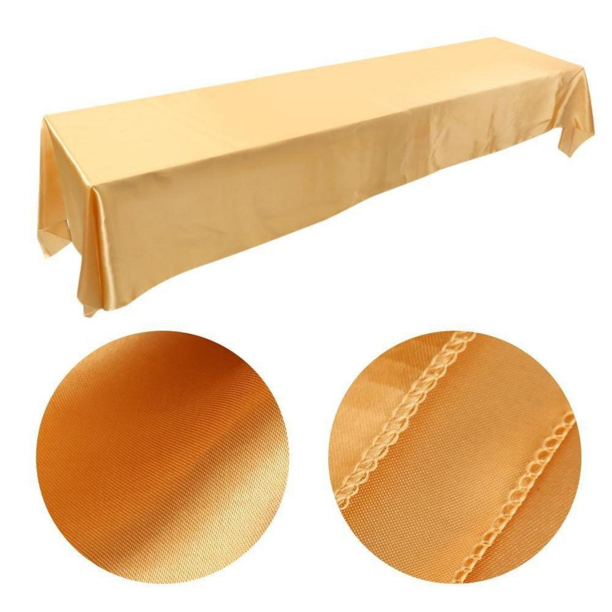 Rechteckige Tischdecke aus Polyester, Spill Proof, Gold